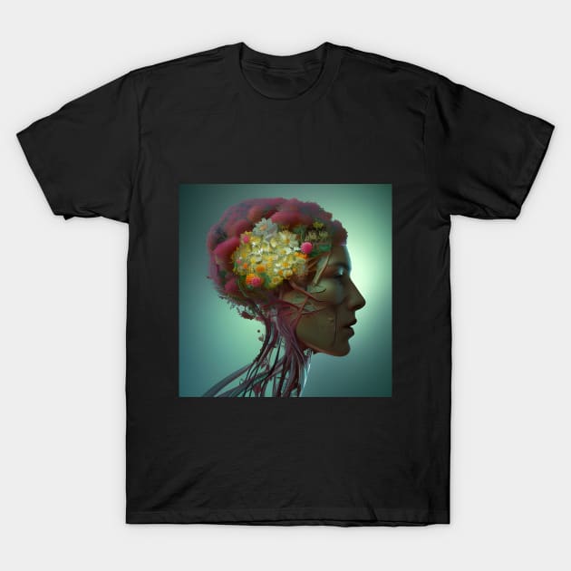 Mother Nature's Brain T-Shirt by vickycerdeira